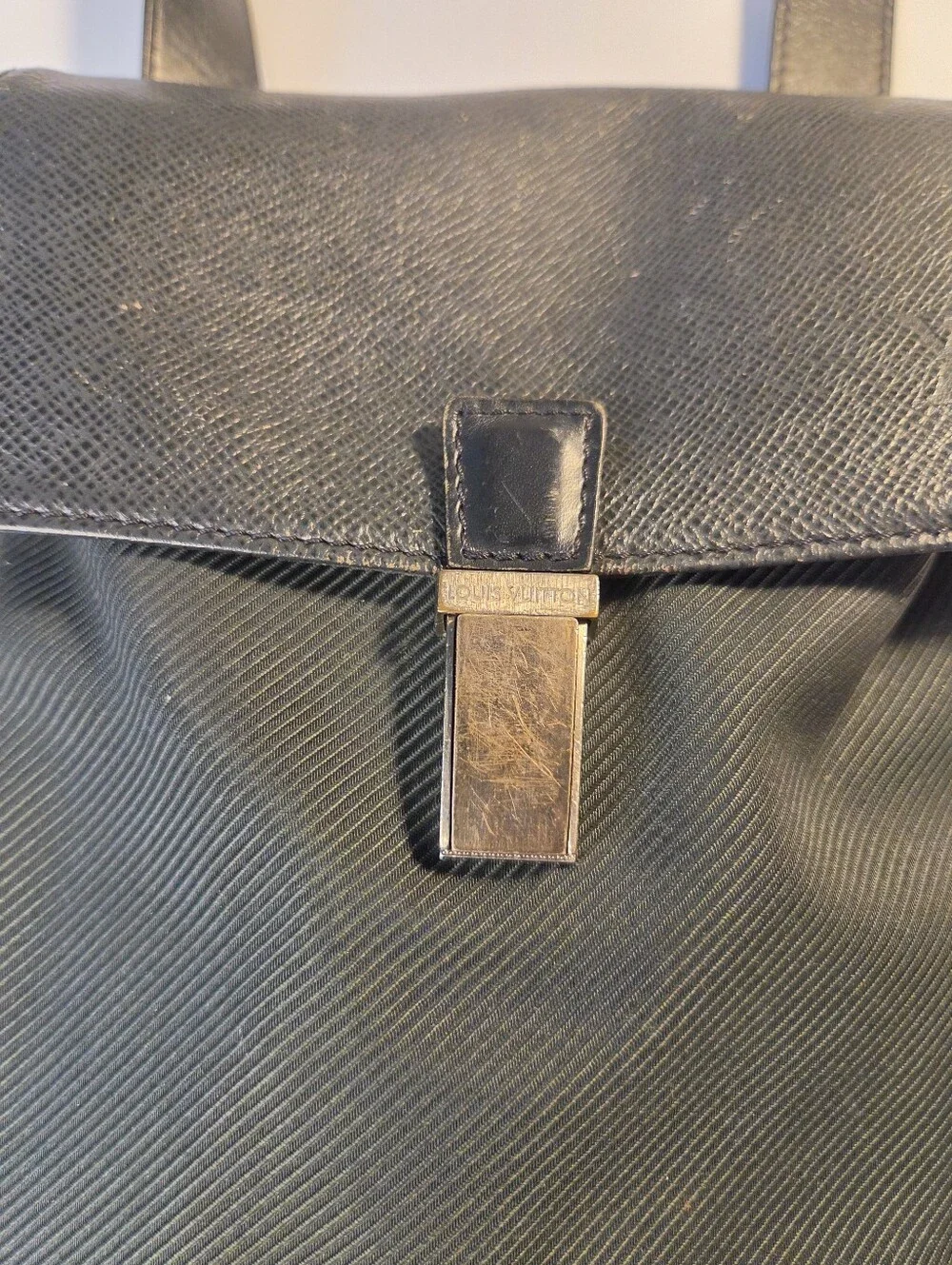 Louis Vuitton Messenger Bag From the 2003 CollectionBlack Taiga Leather